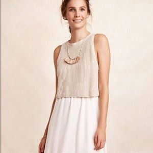 NWT Anthropologie Moth Sandstone Maxi Dress
